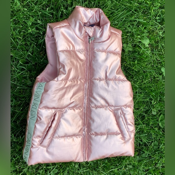 Calvin Klein 18M Childs Pink Puffer Vest w Zipper - Picture 1 of 10
